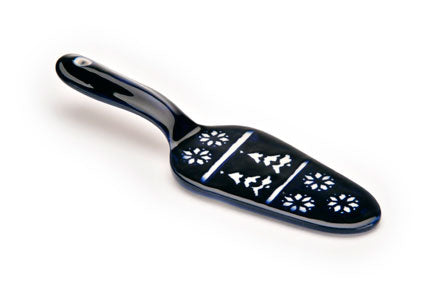 Winter Nights Cake Server Polish Pottery
