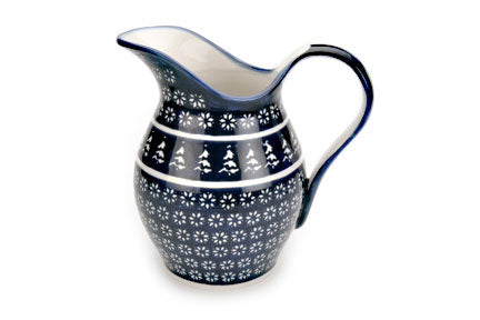 Winter Nights Pitcher Polish Pottery