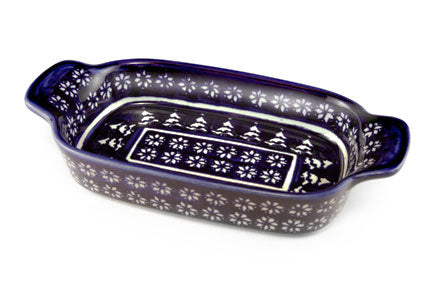 Winter Nights Rectangular Dish Polish Pottery