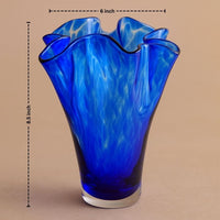 Cobalt Confetti Ribbon Vase Polish Pottery