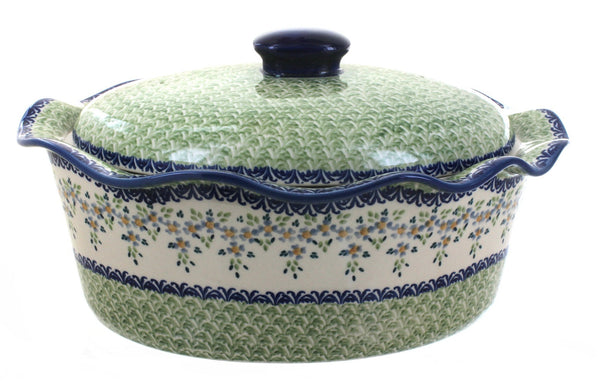 Summer Vine Large Oval Baker with Lid