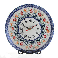 Polish Pottery Garden Bouquet Clock