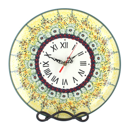 Polish Pottery Sunshine Grotto Clock