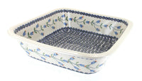 Polish Pottery Tulip Large Square Baker