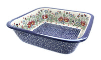 Polish Pottery Jungle Bouquet Large Square Baker