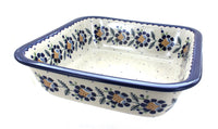 Polish Pottery Sunflower Large Square Baker