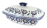 Polish Pottery Sunflower Covered Baker