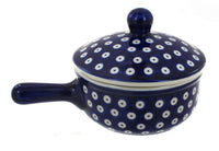 Polish Pottery Dots Sauce Pot with Lid