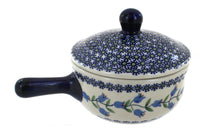 Polish Pottery Tulip Sauce Pot with Lid