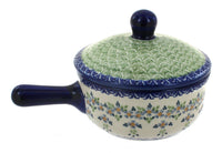 Polish Pottery Summer Vine Sauce Pot with Lid