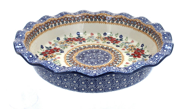Red Daisy Pie Plate