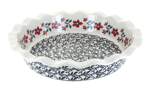 Polish Pottery Scarlett Ivy Pie Plate
