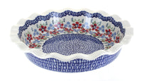 Polish Pottery Red Poppy Pie Plate