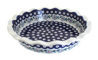 Polish Pottery Blue Violet Pie Plate