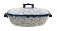 Polish Pottery Small Dots Roaster with Lid