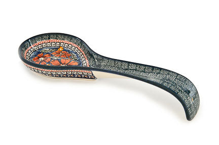 Jungle Flower Large Spoon Rest Polish Pottery