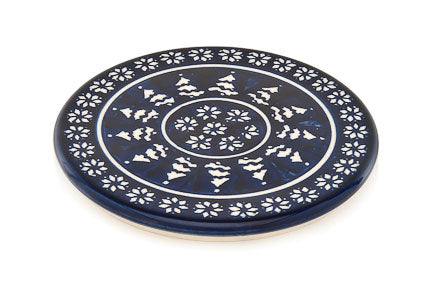 Winter Nights Trivet Polish Pottery