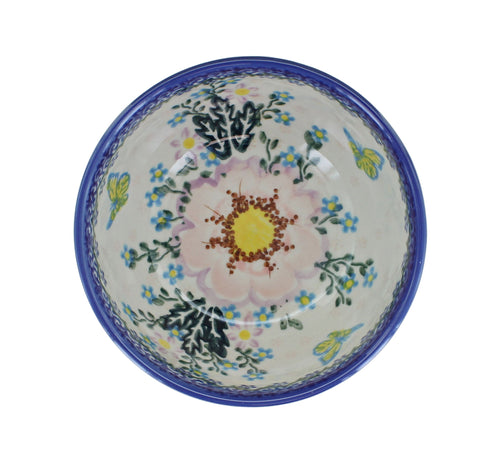 Apple Blossom Dessert Bowl Polish Pottery
