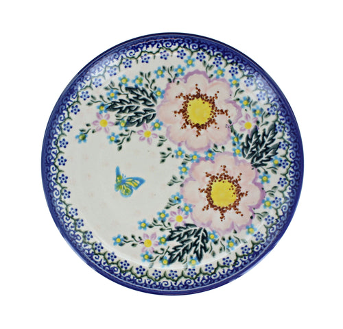 Apple Blossom Dessert Plate Polish Pottery
