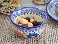 Autumn Burst Small Deep Scallop Bowl Polish Pottery