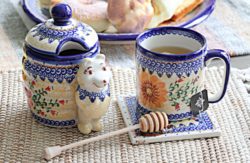 Autumn Burst Coffee Mug Polish Pottery