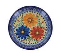 Autumn Burst Dessert Plate Polish Pottery