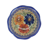 Autumn Burst Small Deep Scallop Bowl Polish Pottery