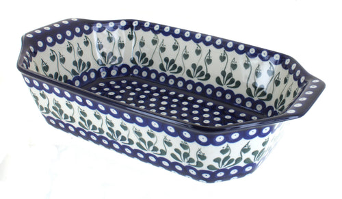 Polish Pottery Alyce Deep Baker with Handles