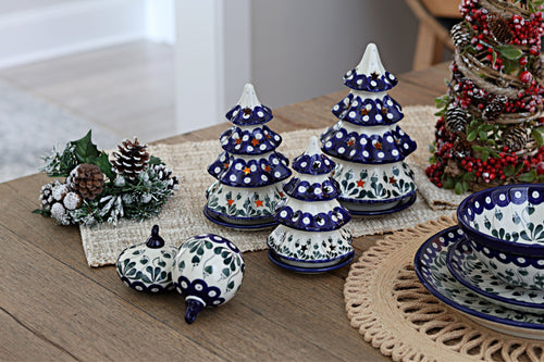 Alyce Large Round Christmas Ornament Polish Pottery