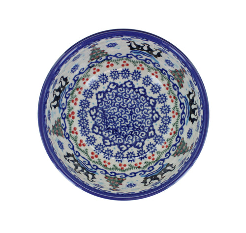 Arctic Holidays Dessert Bowl Polish Pottery