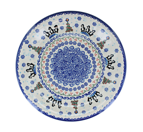 Arctic Holidays Dinner Plate Polish Pottery