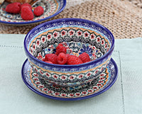 Ashley Berry Bowl with Saucer Polish Pottery
