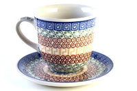 Athena Coffee Mug & Saucer Polish Pottery