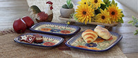 Autumn Burst 3 Piece Rectangular Serving Set Polish Pottery