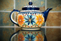 Autumn Burst Teapot Polish Pottery