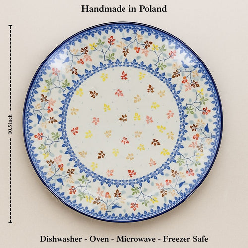 Autumn Grove Dinner Plate Polish Pottery