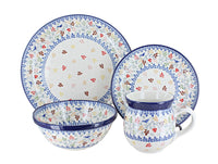 Polish Pottery Autumn Grove 4 PC Place Setting - Service for 1