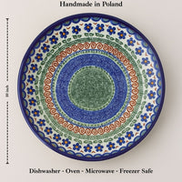 Aztec Flower Dinner Plate Polish Pottery
