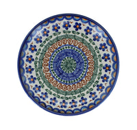 Aztec Flower Dessert Plate Polish Pottery