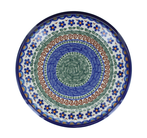 Aztec Flower Dinner Plate Polish Pottery