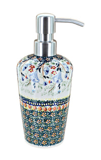 Polish Pottery Periwinkle Soap Dispenser
