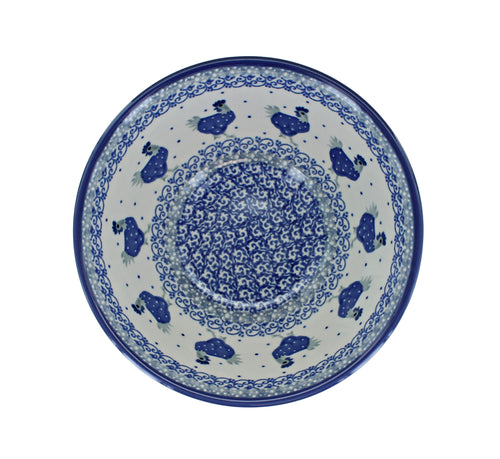 Barnyard Rooster Cereal/Soup Bowl Polish Pottery