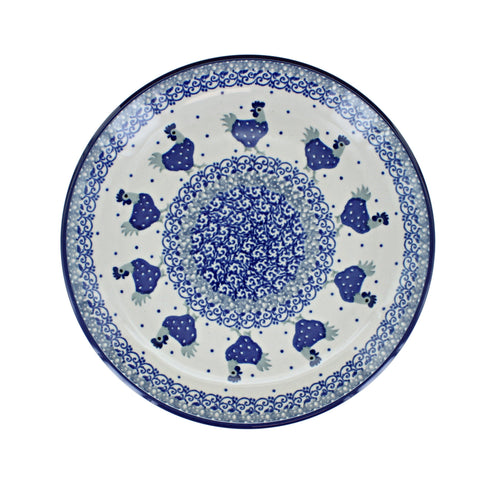 Barnyard Rooster Dessert Plate Polish Pottery
