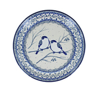 Bluebird Dessert Plate Polish Pottery