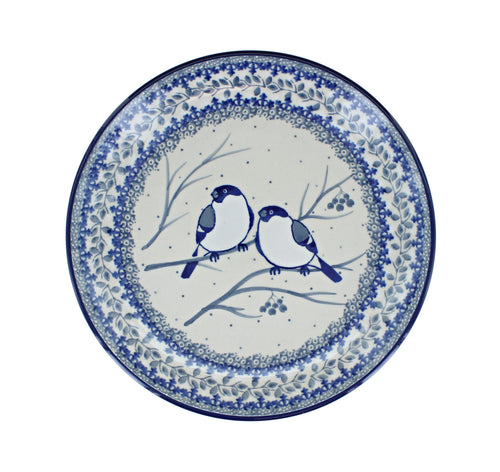 Bluebird Dessert Plate Polish Pottery