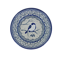 Bluebird Dessert Bowl Polish Pottery