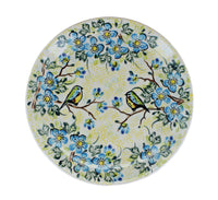 Bluebird Garden Dessert Plate Polish Pottery