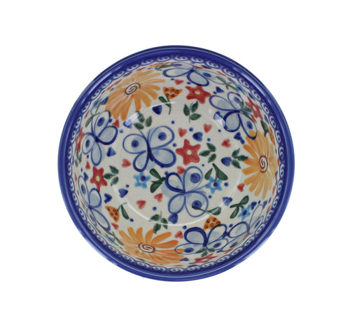 Butterfly Dessert Bowl Polish Pottery
