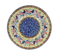 Blue Butterfly Soup Plate Polish Pottery