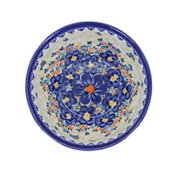 Blue Dahlia Cereal/Soup Bowl Polish Pottery